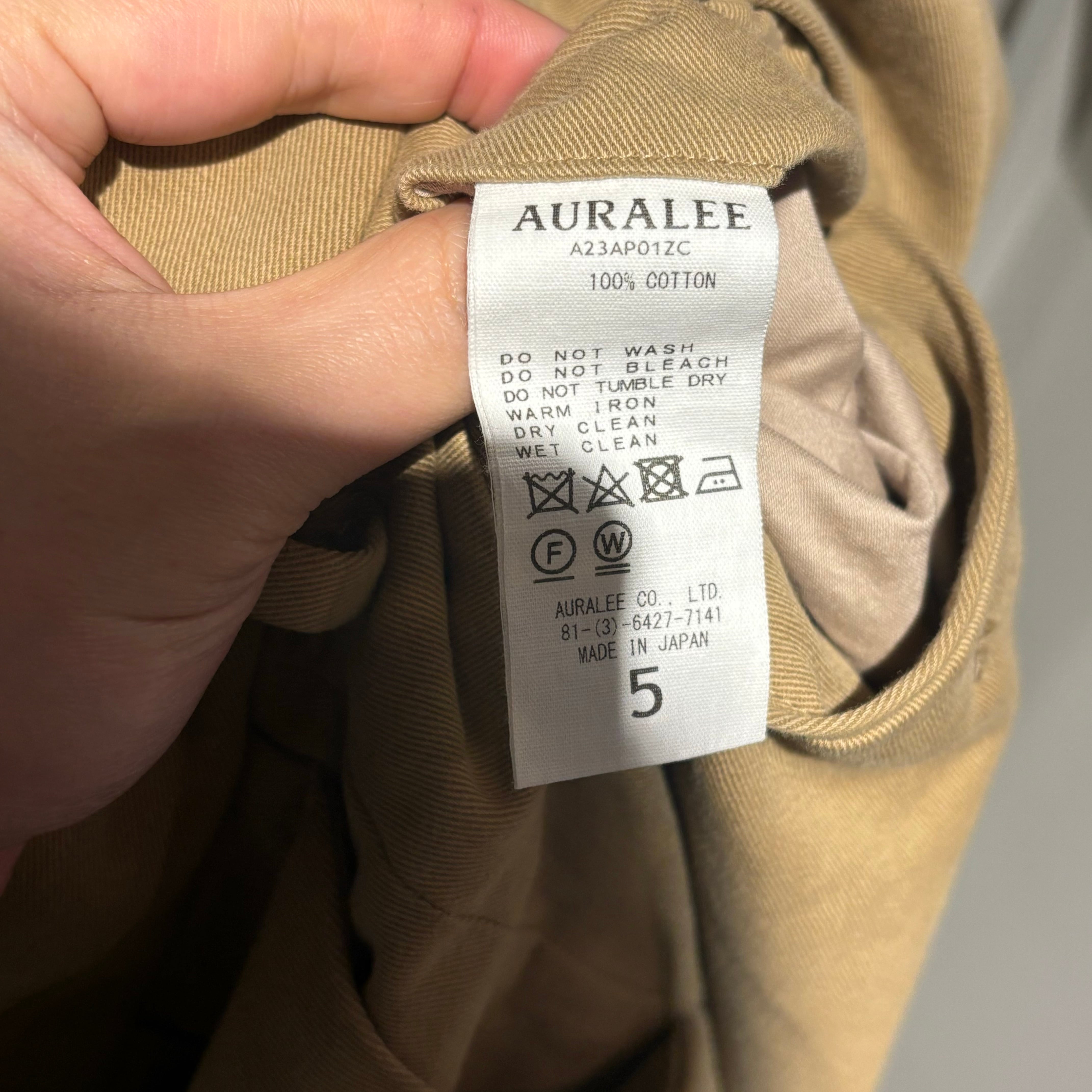 AURALEE オーラリー 23AW WASHED HEAVY CHINO SLACKS スラックスパンツ 
