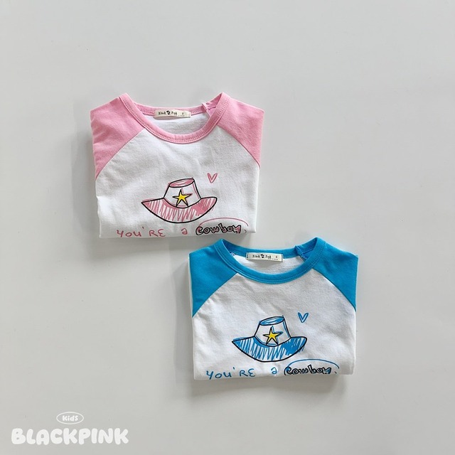 [BLACKPINK] Cowboy Raglan Tee / [블랙핑크] 카우보이나그랑티