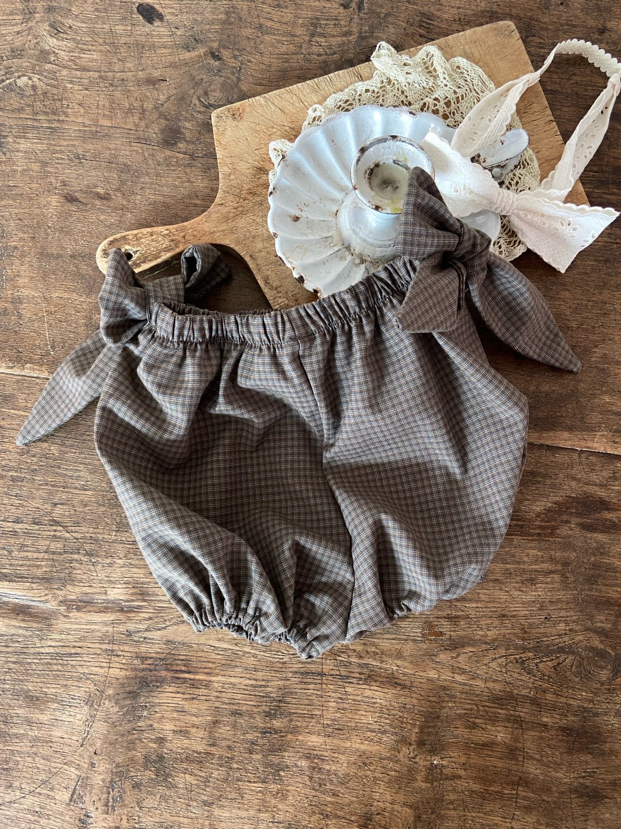 残り1点 即納⌇80cm リボン チェック ブルマ