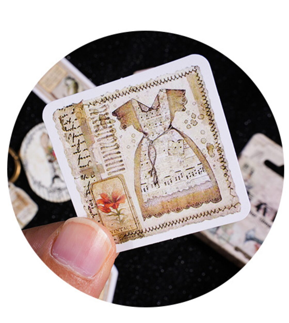 布タグおすそ分け 再販☆ジャンクジャーナル素材☆錆染ヴィンテージ