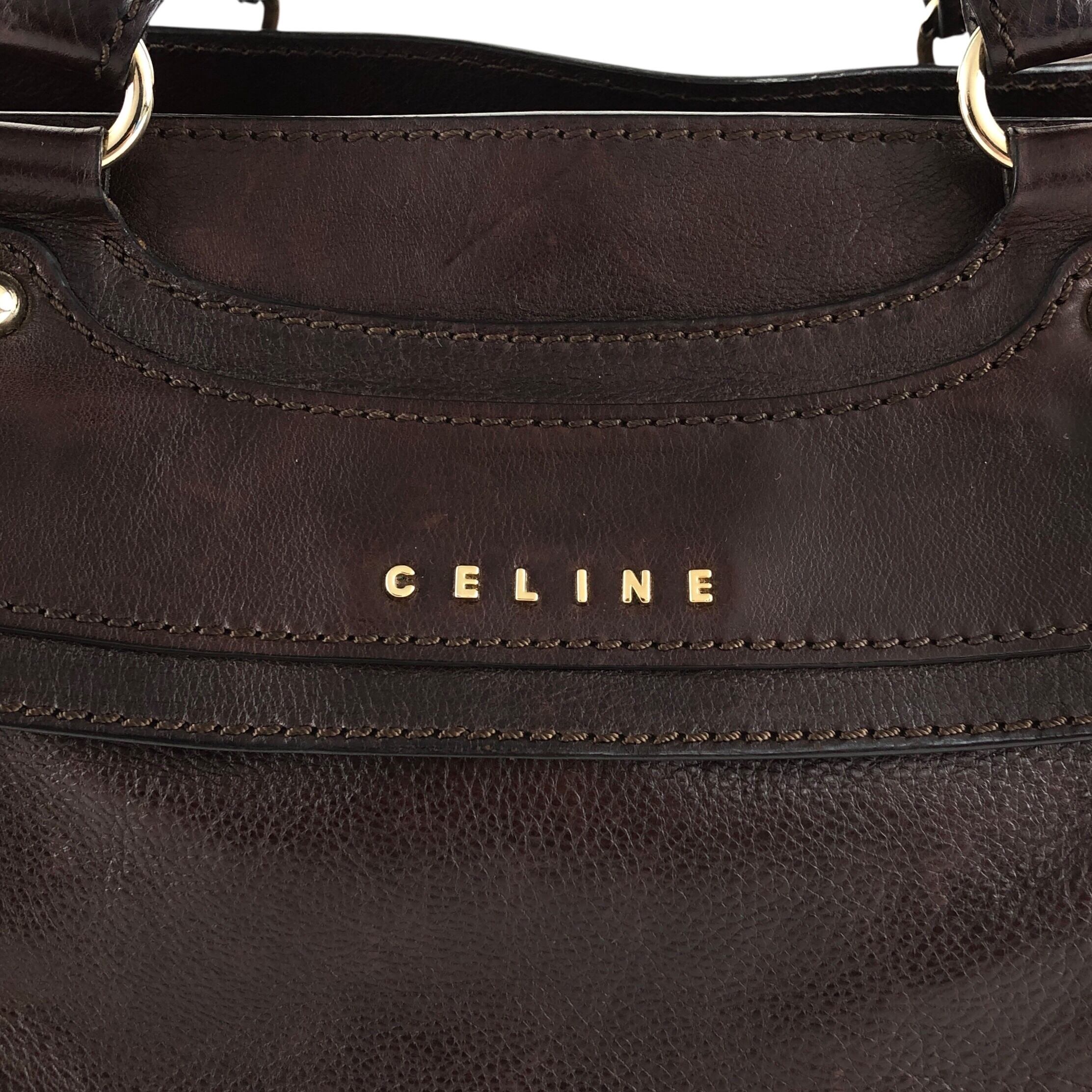 CELINE セリーヌ ブギーバッグ ハンドバッグ ブラウン 馬車 レザー