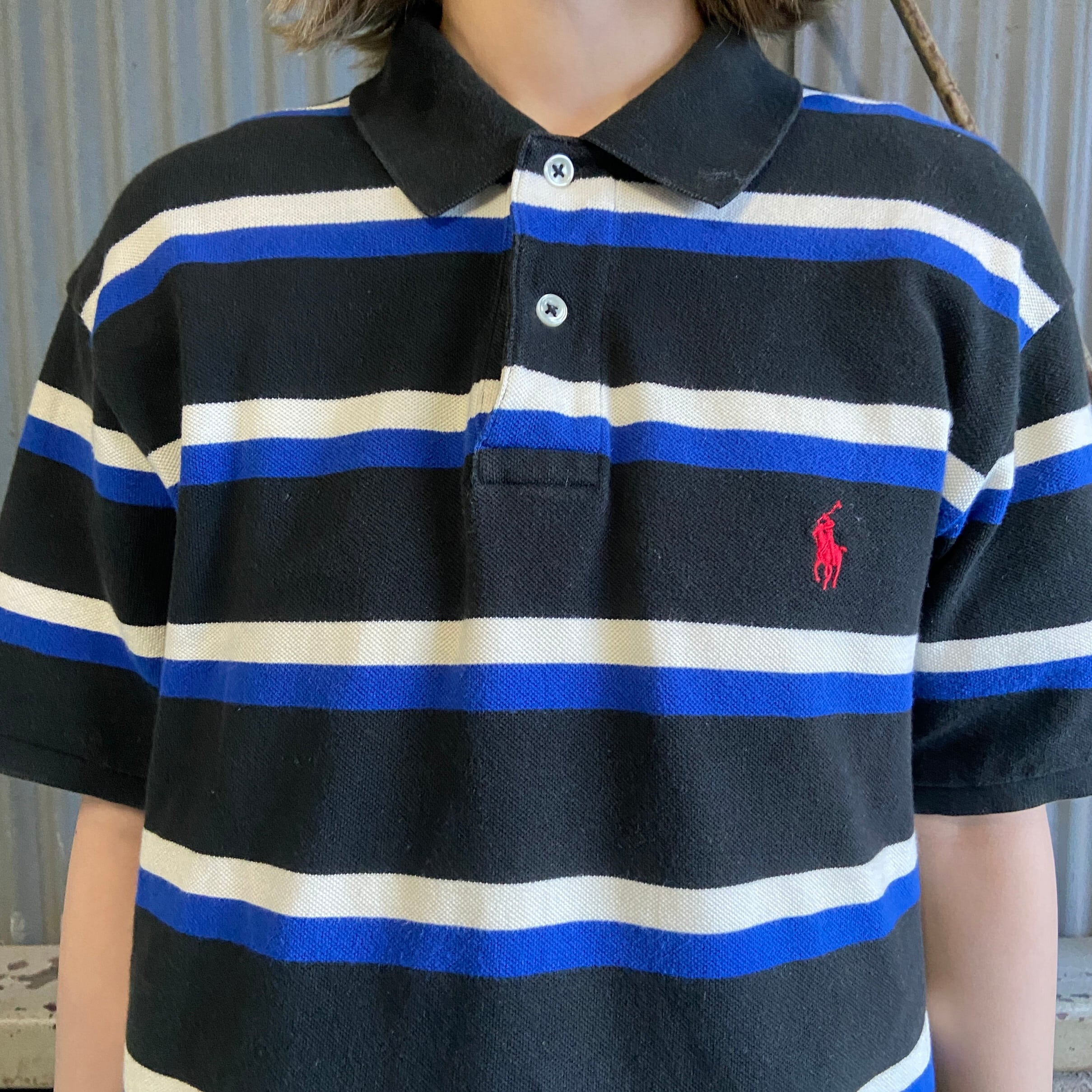 Polo by Ralph Lauren オールドラルフローレン ボーダー柄 鹿の子