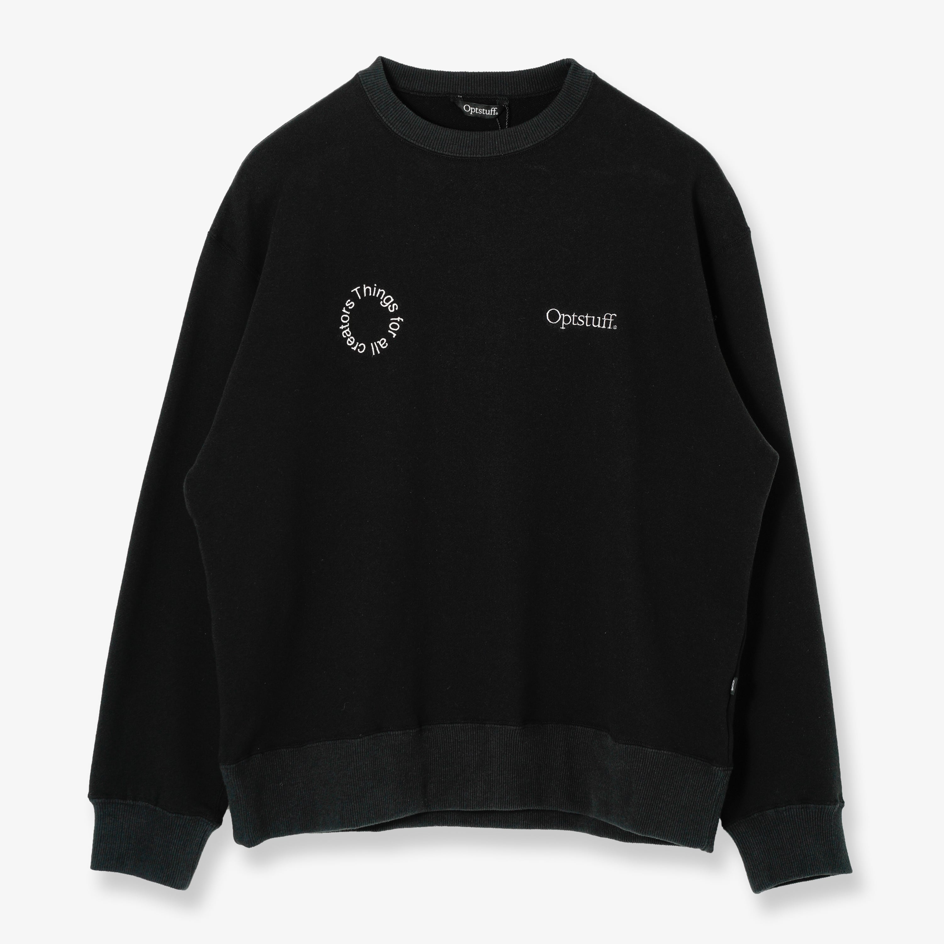 【新品】Lサイズ OPTSTUFF CREWNECK SWEAT SHIRT OPTSTUFF(オプトスタフ) CREWNECK SWEAT SHIRT クルーネックスウェット