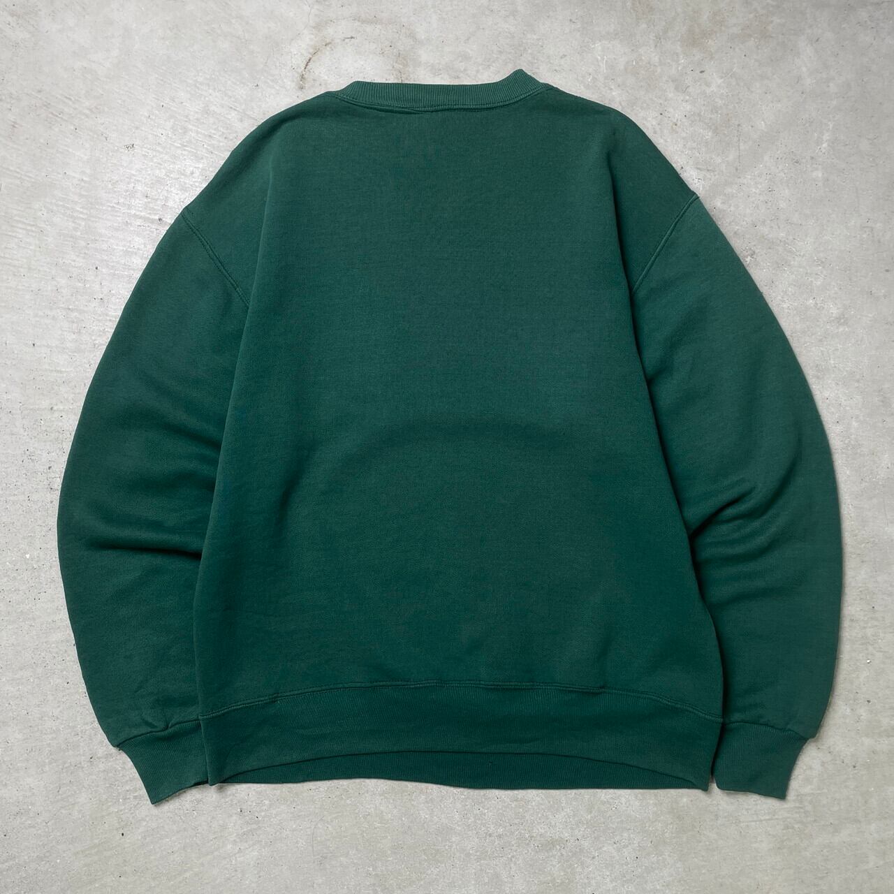 税込 90s RUSSELL ATHLETIC USA製 前Vダークグリーンスウェット 【公式 
