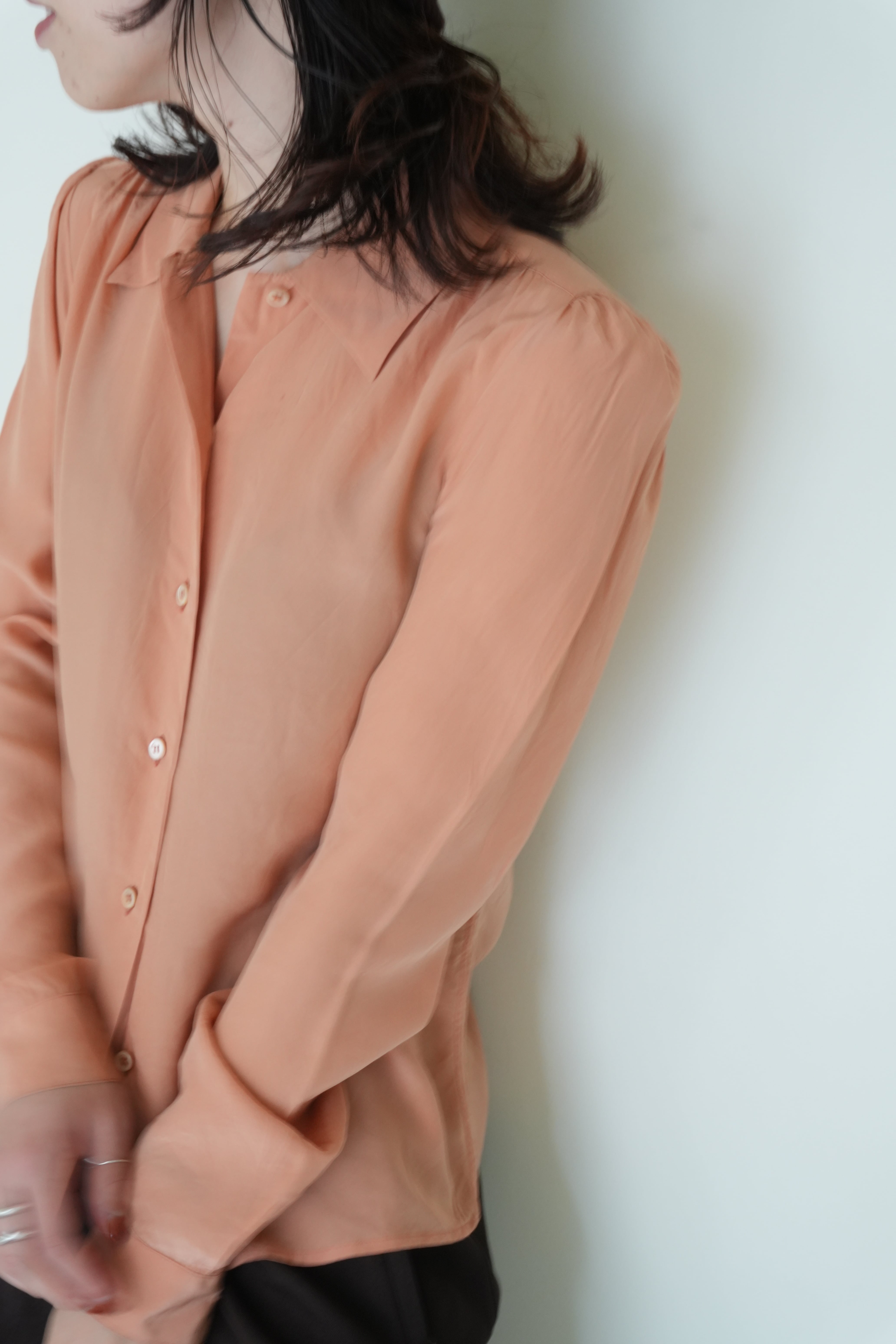 90s~ "PRADA" silk shirt