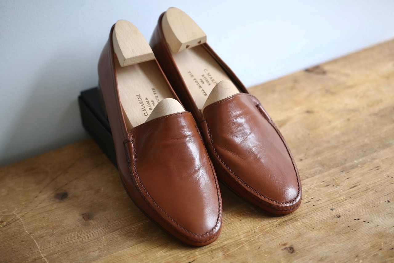 【Marini】イタリア最古の老舗 マリーニ ヴァンプローファー タイユアタイ別注 未使用 Size:42