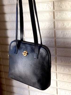 CELINE　セリーヌ　マンテル　エンボスレザー　トートバッグ　ショルダーバッグ　ブラック　vintage　ヴィンテージ　オールドセリーヌ　gf4apm