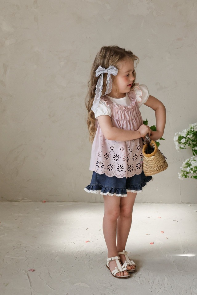 [予約][送料無料]≪Puella FLO≫Rose Denim Pants 13