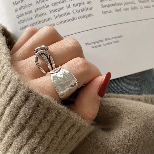 twoside silver ring (トゥーサイドシルバーリング)}