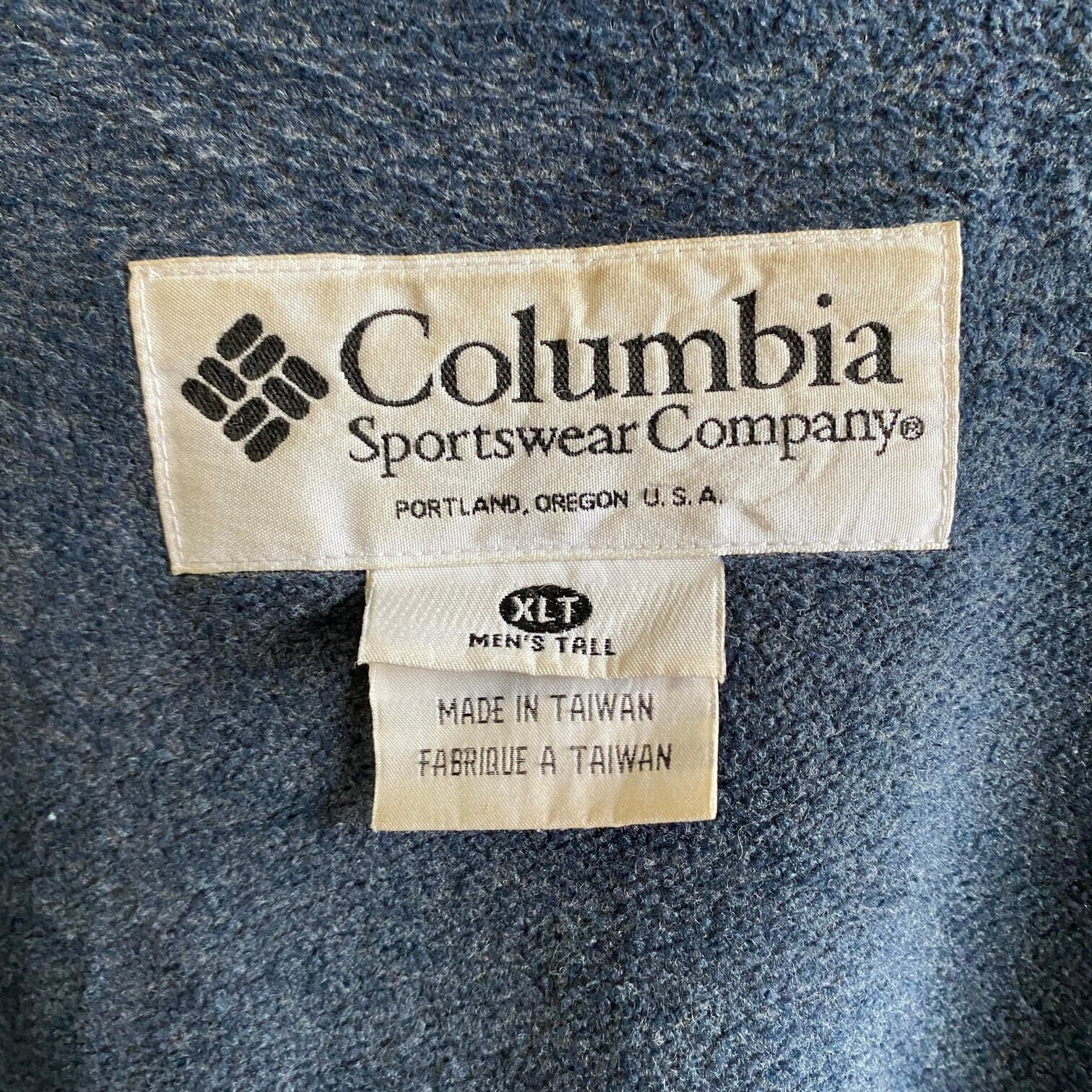90sコロンビア ナイロンブルゾン　ビッグサイズ　裏起毛　刺繍ロゴ（653）
