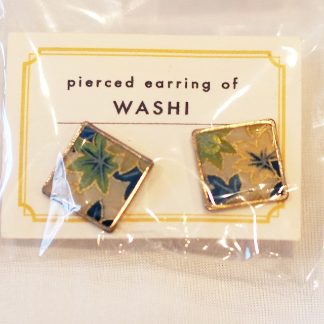 [ハンドメイド]ピアス　WASHIシリーズ３