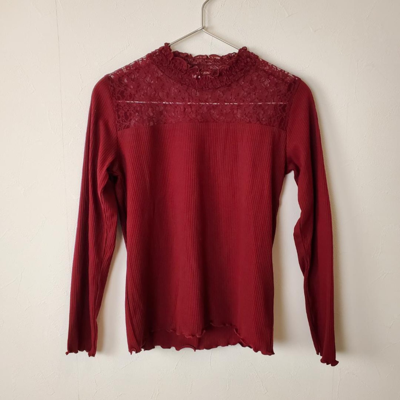 【USED】長袖カットソー　赤　Lサイズ