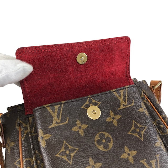 LOUIS VUITTON ルイヴィトン モノグラム ショルダーバッグ ブラウン PVC レザー ヴィバシテPM M51165 vintage ヴィンテージ オールド h8pdry
