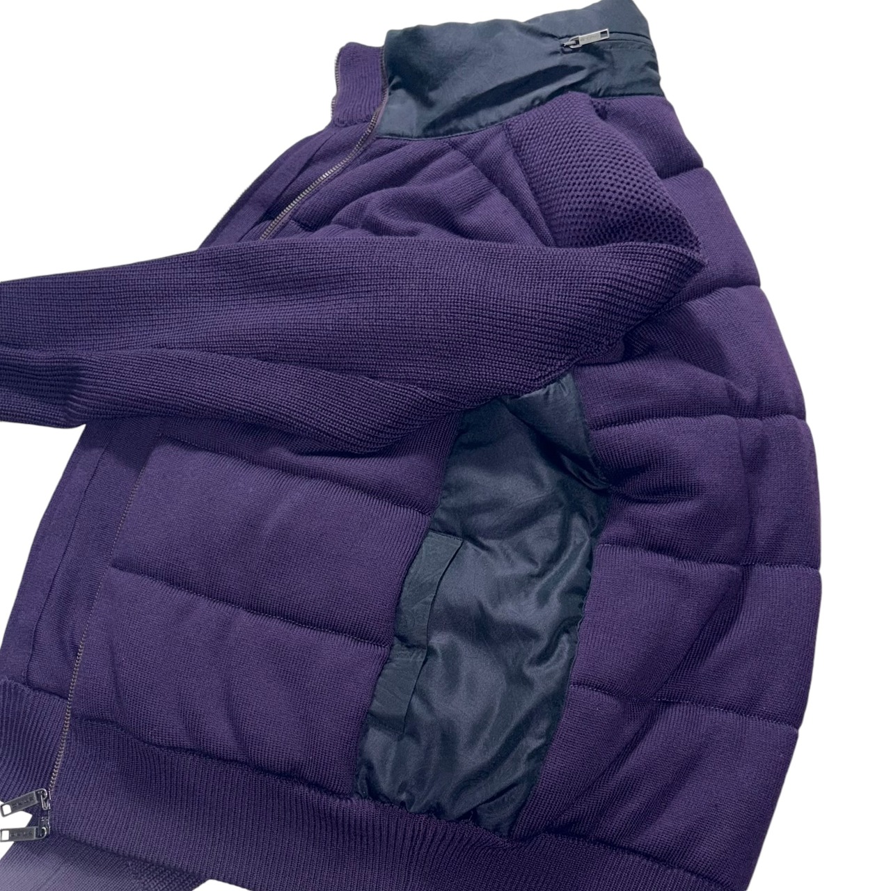 ETRO paisley switching padding knit blouson