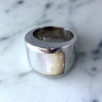 リング　シルバー925　シェル　白蝶貝　ユニセックス 12ACci5-2