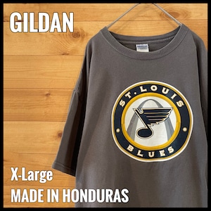 【GILDAN】NHL アイスホッケー プリント Tシャツ St Louis Blues セントルイスブルース XL ビッグサイズ プロチーム US古着 アメリカ古着