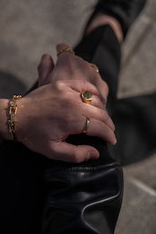 【circle signet ring】 / GOLD