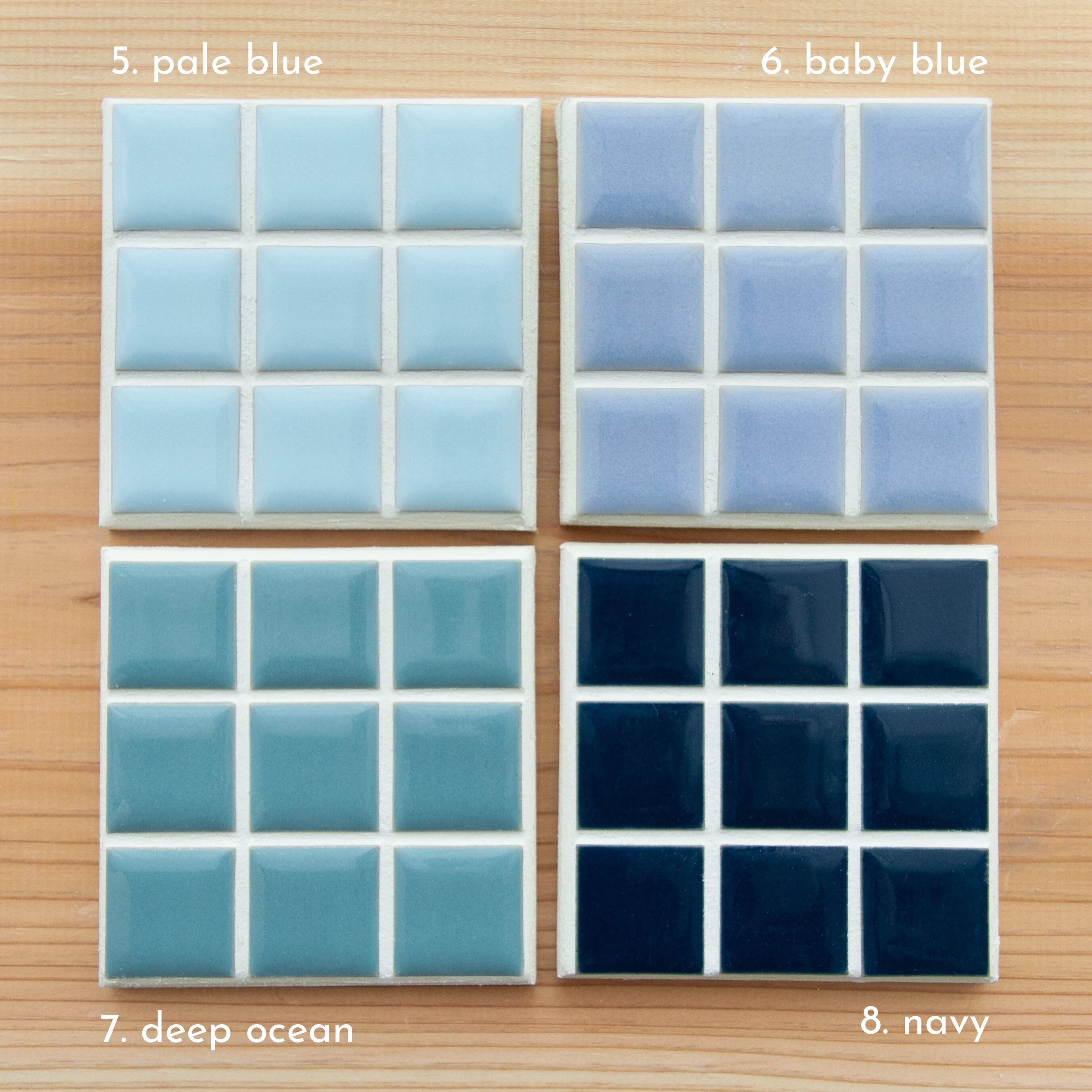 タイルサイドテーブル タイルテーブル タイル家具 タイル baby blue 受注】ワイドタイルテーブル(全15色) | Calm Adventure