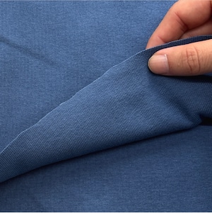 ★TB795◆2m◆SALE◆綿100%フライスニット生地◆くすみブルー系