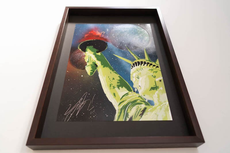 ♥️♥️♥️自由の女神♥️♥️♥️　スプレーアート　ハート　オリジナル The Statue of Liberty / 宇宙、自由の女神をテーマにしたスプレー