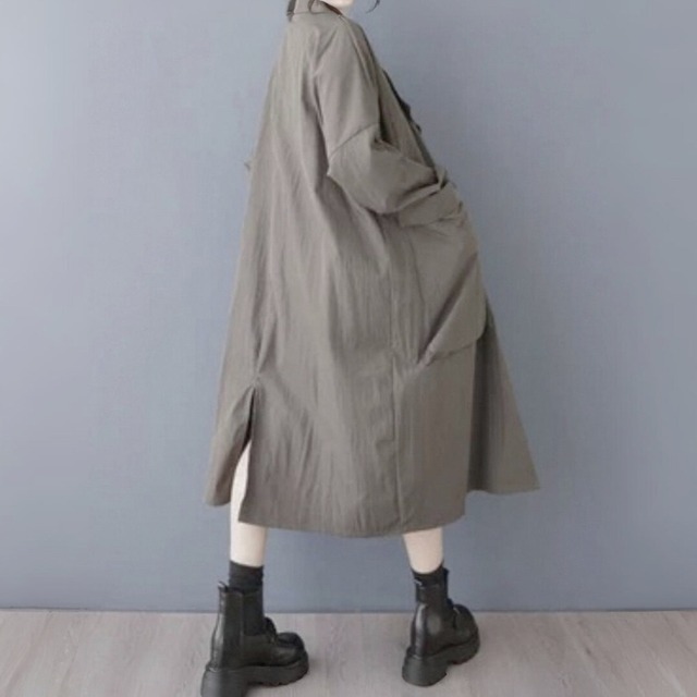 Long silhouette trench coat【2color】 C1240
