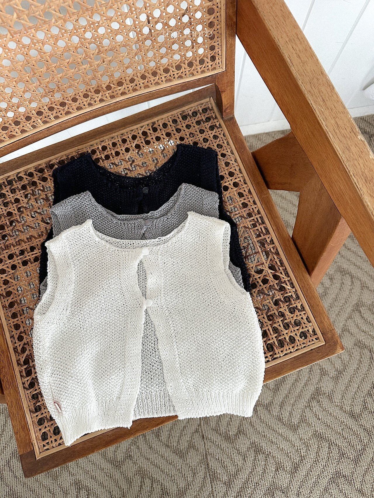 【早割予約】button knit vest / minirobe