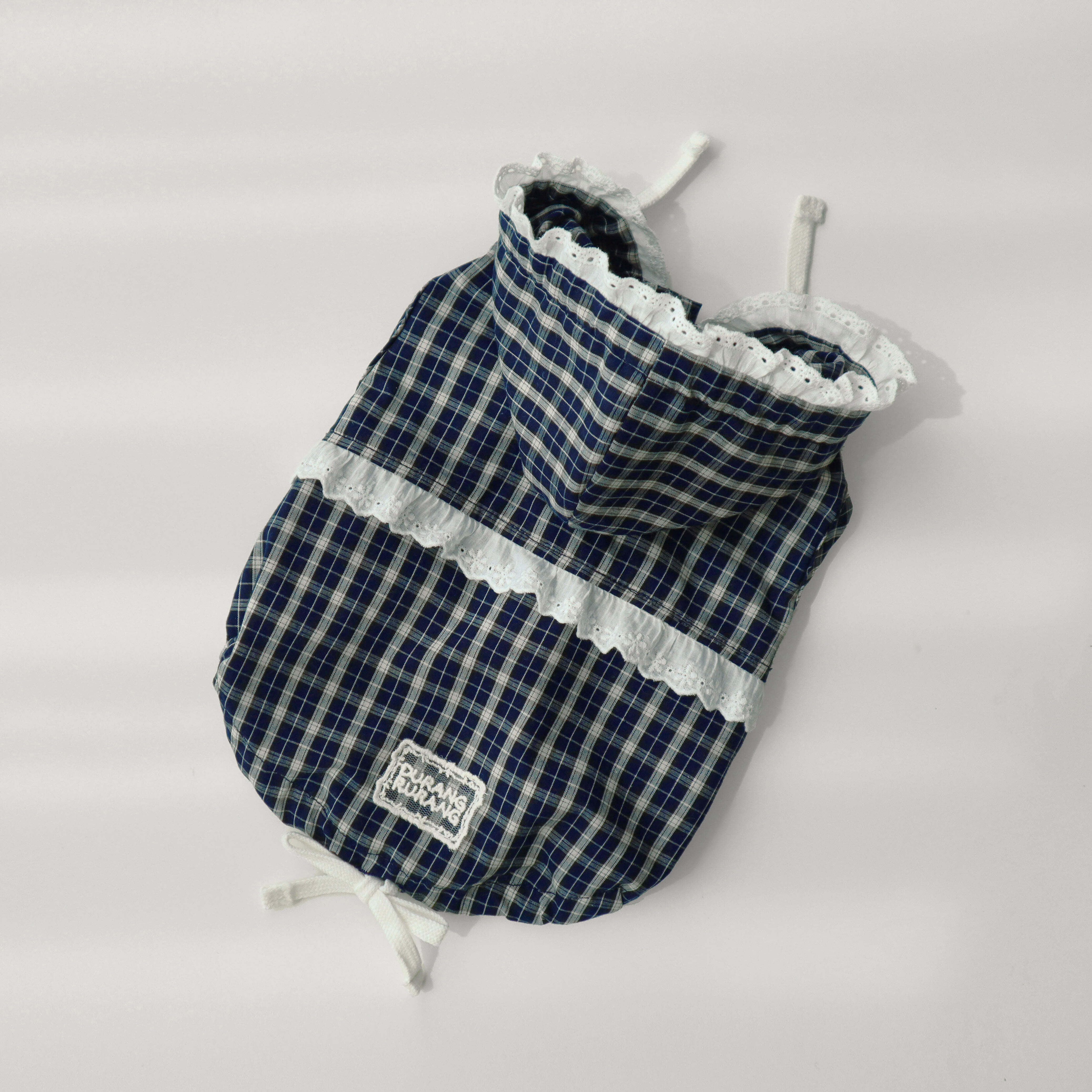 予約【DURANG RURANG】AIRY COTTON HOODED SHIRT (Navy)