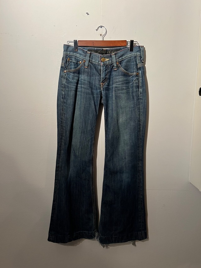 flare denim pants (unknown)
