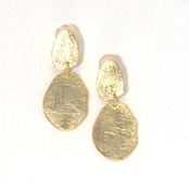 ゴールドで大人おしゃれに！ シルバー ラフシェイプ ゴールド ピアス simple silver series mm1062