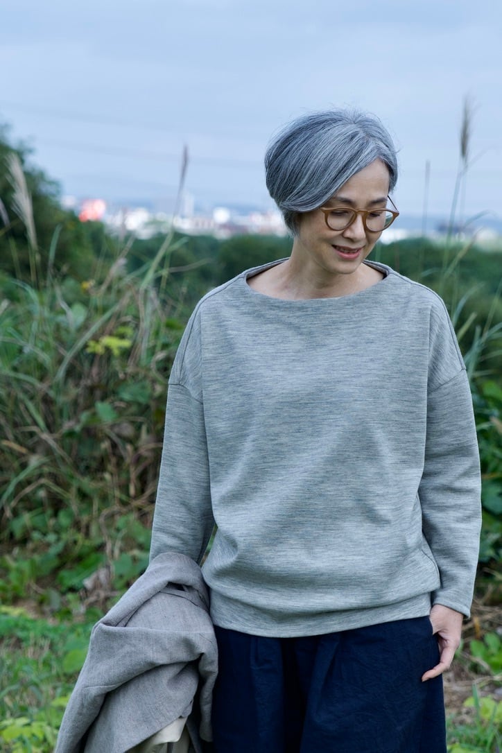 Lanmin Knit Pull Over：ランミンニットプルオーバー <light grey