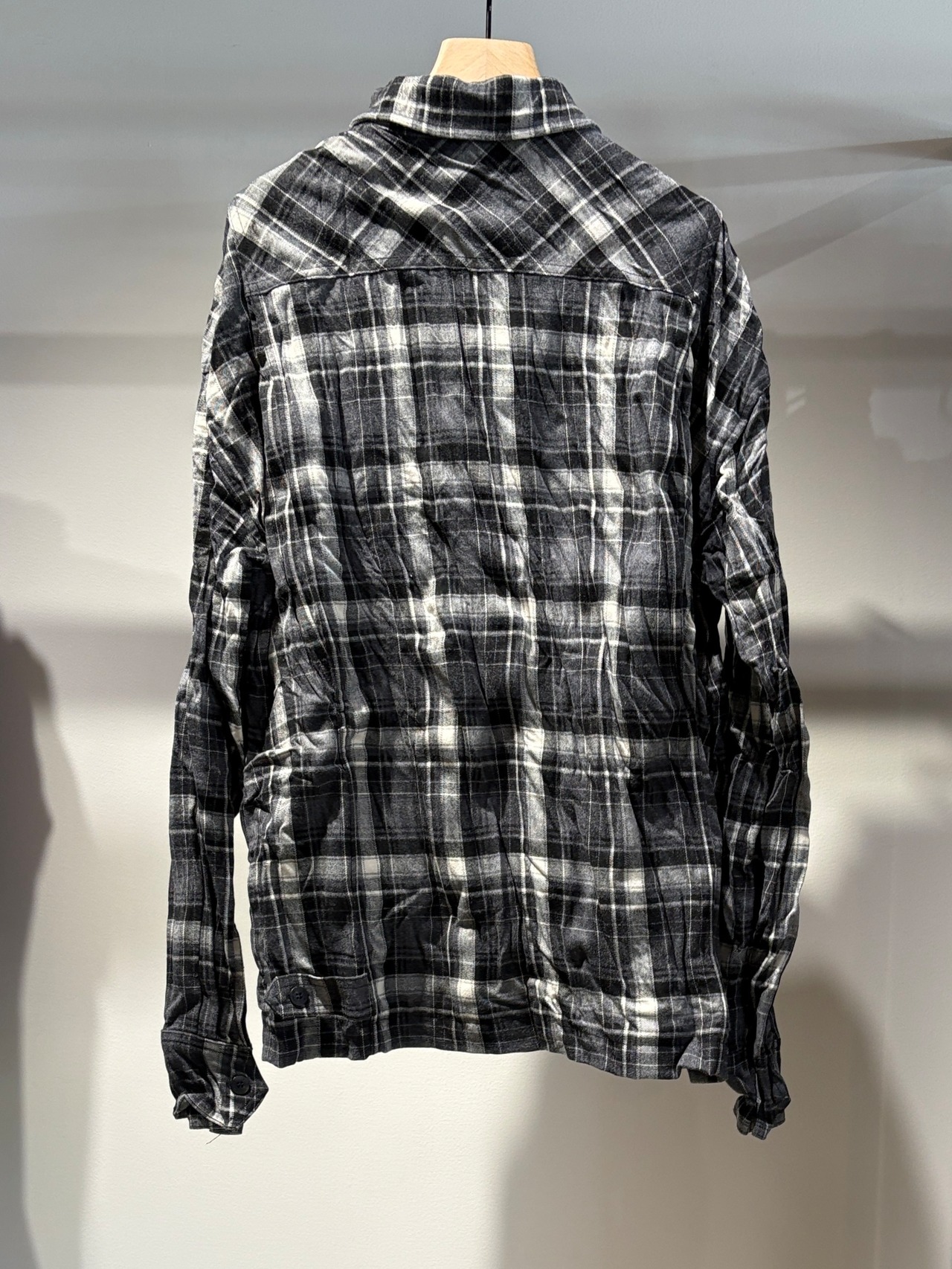 【26AW】OPEN YY オープン ワイワイ/ シャツ / CHECKERED CRINKLE RUFFLE SHIRT - 5