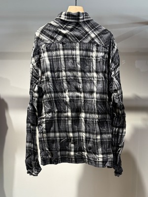 【26AW】OPEN YY オープン ワイワイ/ シャツ / CHECKERED CRINKLE RUFFLE SHIRT
