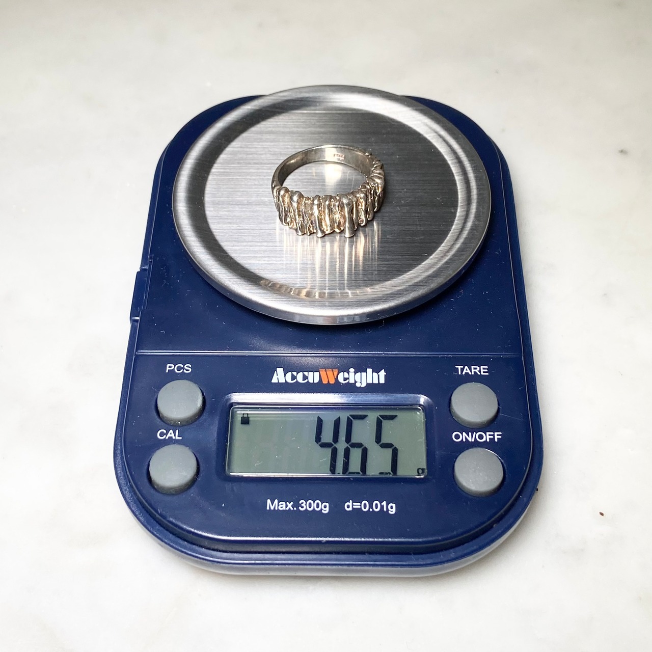 vintage silver abstract ring (size12号, 4.65g)