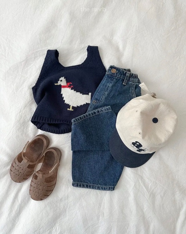 【即納】duck knit vest