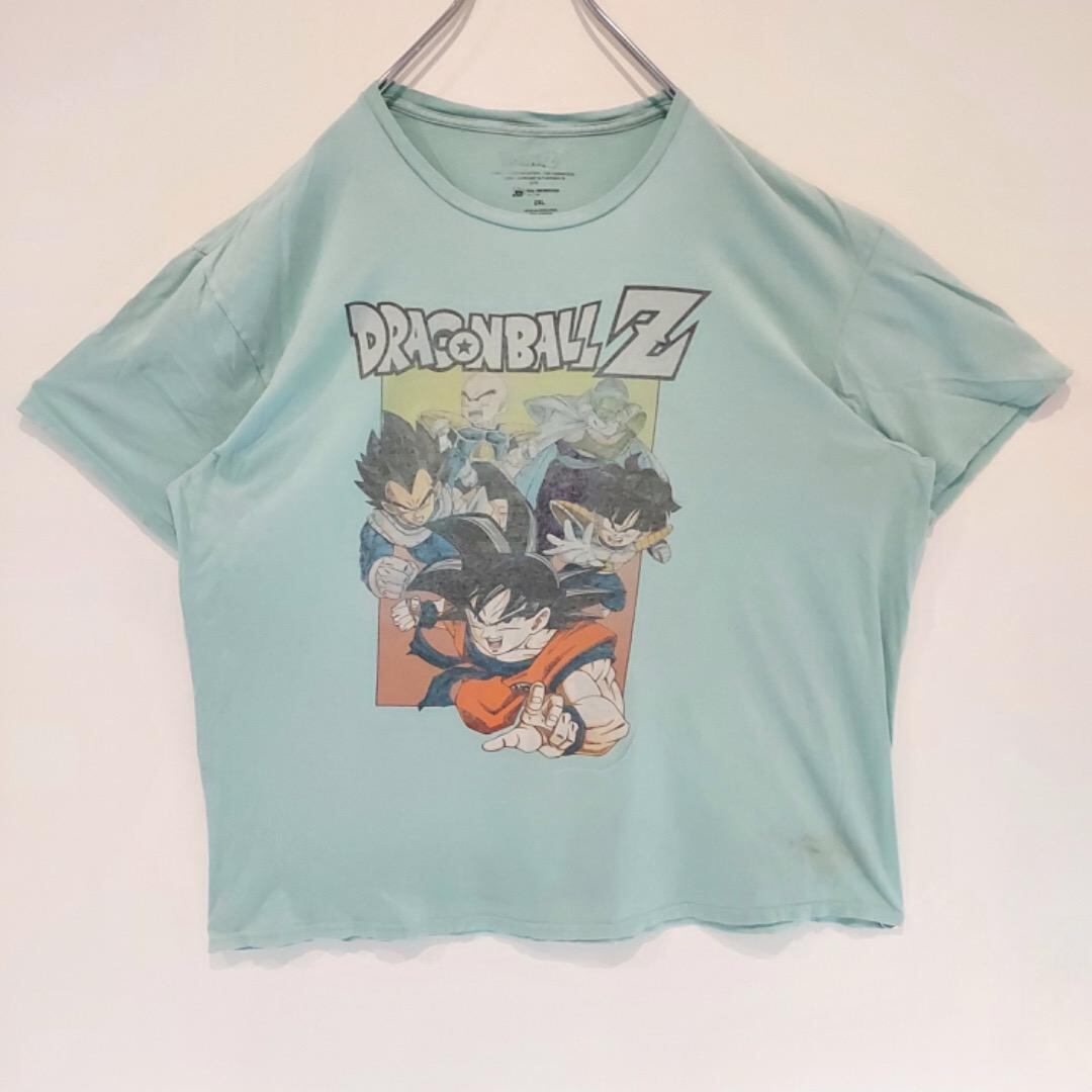 ドラゴンボールZ プリントTシャツ アニメT マンガ 青 緑 2XL ドラゴンボールZ プリントTシャツ アニメT マンガ 青 緑 2XL
