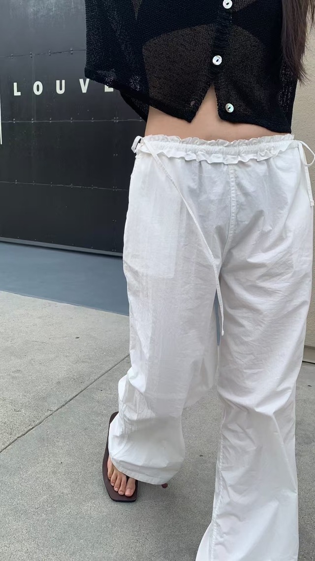 (vegetable) bow ruffle pants