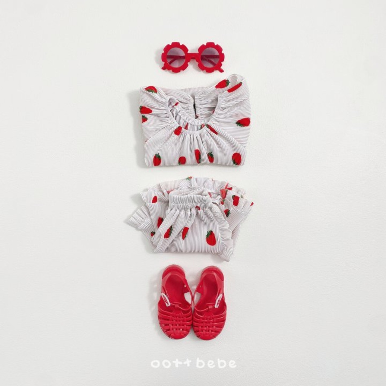 [oottbebe] Sweet Berry Pleats set / [오뜨베베] 스윗베리플리츠상하복