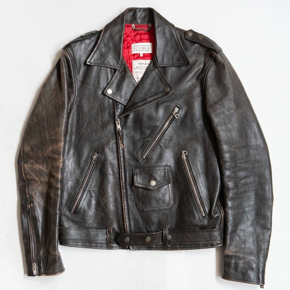美品30万◇RICK OWENS リックオウエンス STOOGES BIKER ラムレザー
