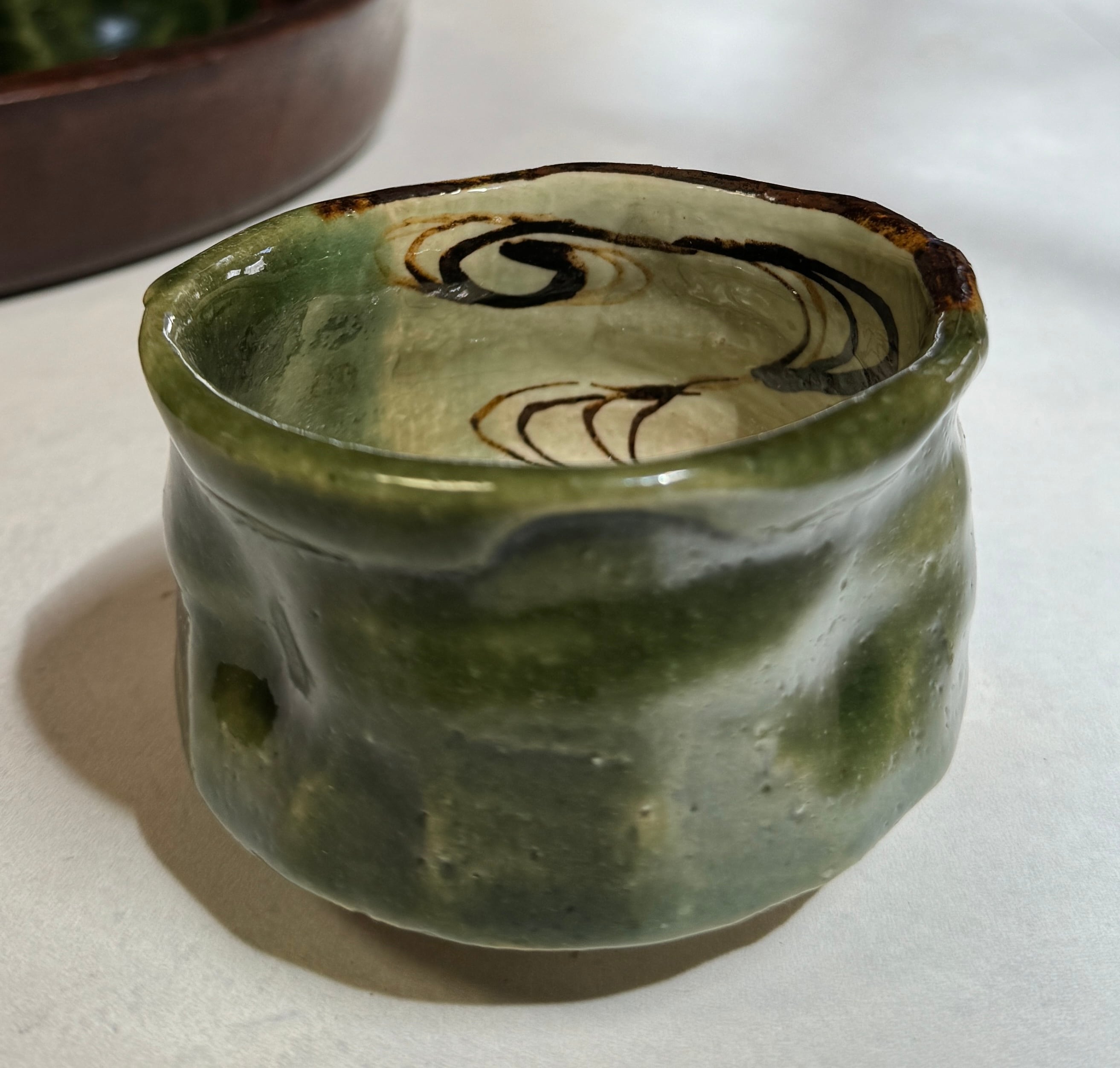 京焼楽入窯 織部焼湯呑み4客急須セット | Leaf ジャパニーズ 京焼楽入窯 織部焼湯呑み4客急須セット | Leaf ジャパニーズ
