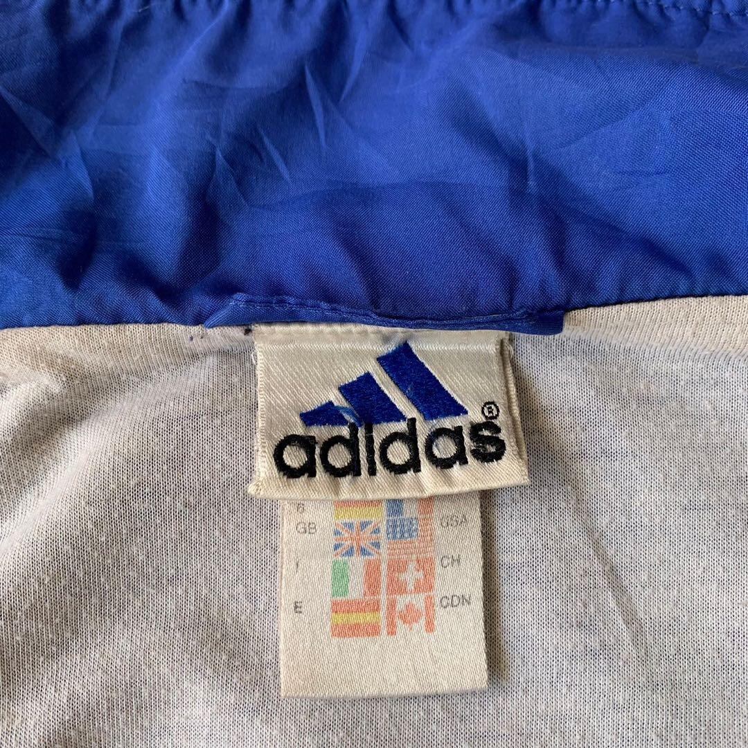 アディダス adidas ナイロンジャケット 90s 00s ビンテージ 青 | Pay ID