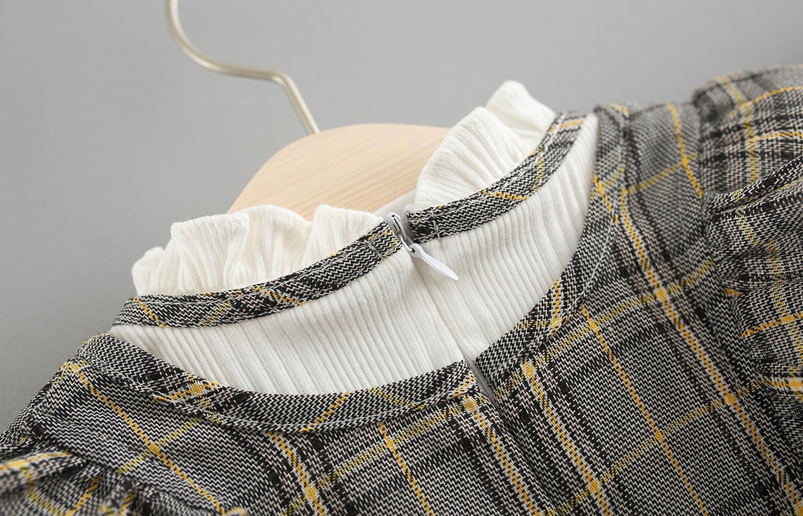 リボンチェックワンピース》》》》》入園式 フォーマル ワンピース セット 海外子供服