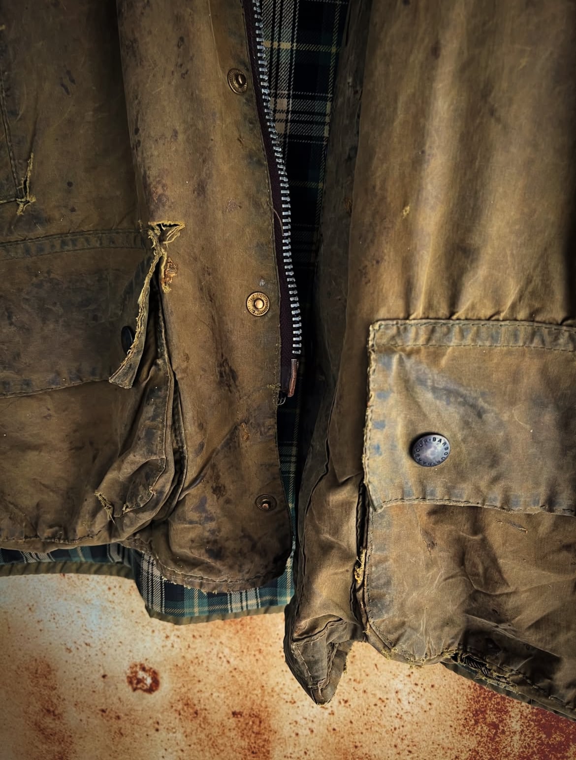 90's Barbour BEAUFORT S/S OILD JACKET 【L】 | JUKEBOX
