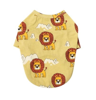 大型犬対応/予約【andblank】Iconic Little Lion Short Sleeve (Olive)