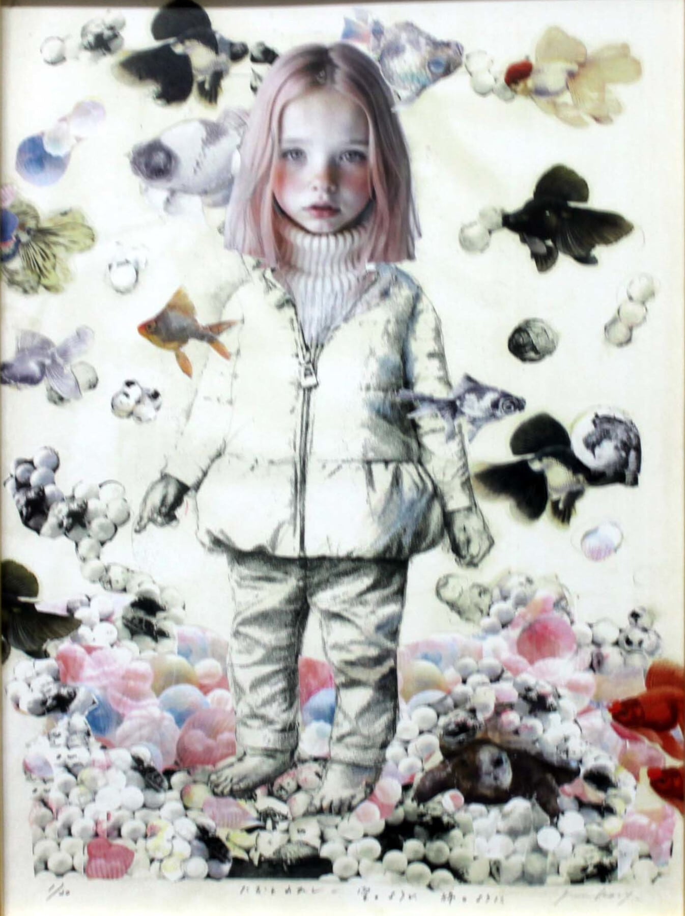 真作 橋本広喜 シルクスクリーン 「石部桜」 直筆サイン 石部桜」 | e-Gallery 版画 shop