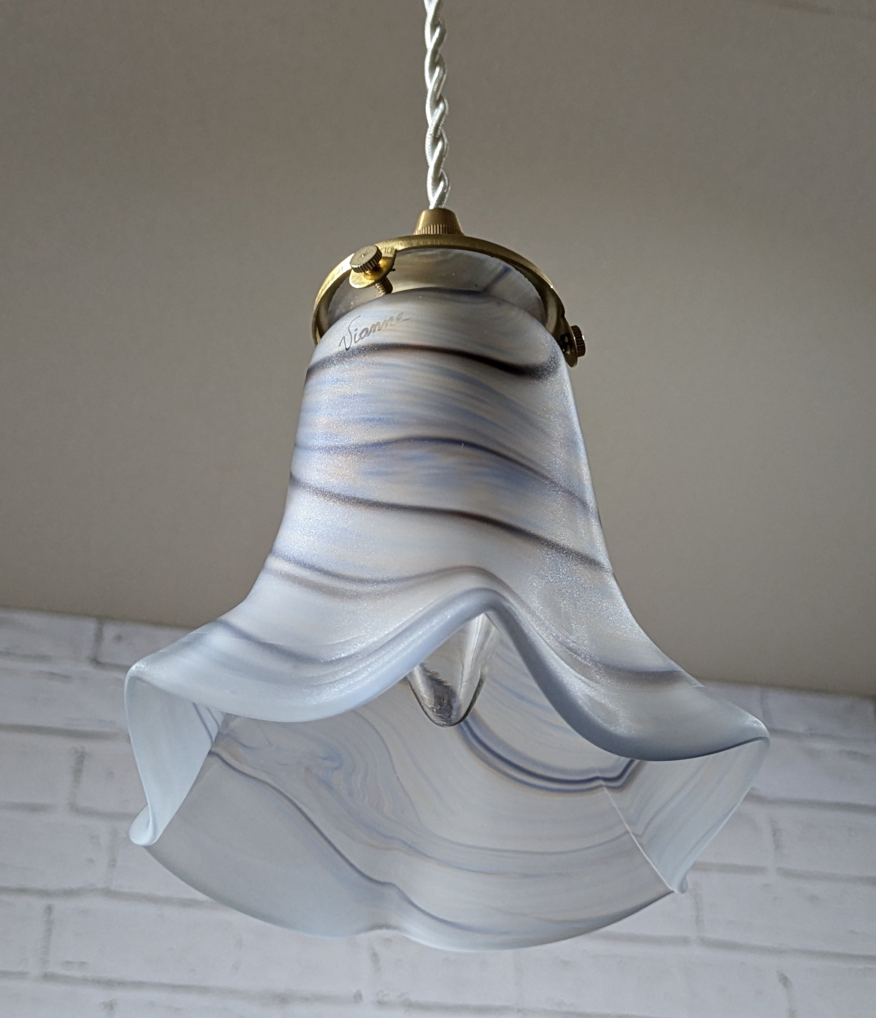 Vianne フランス ヴィンテージ ランプシェード [ルフレ]モアレ