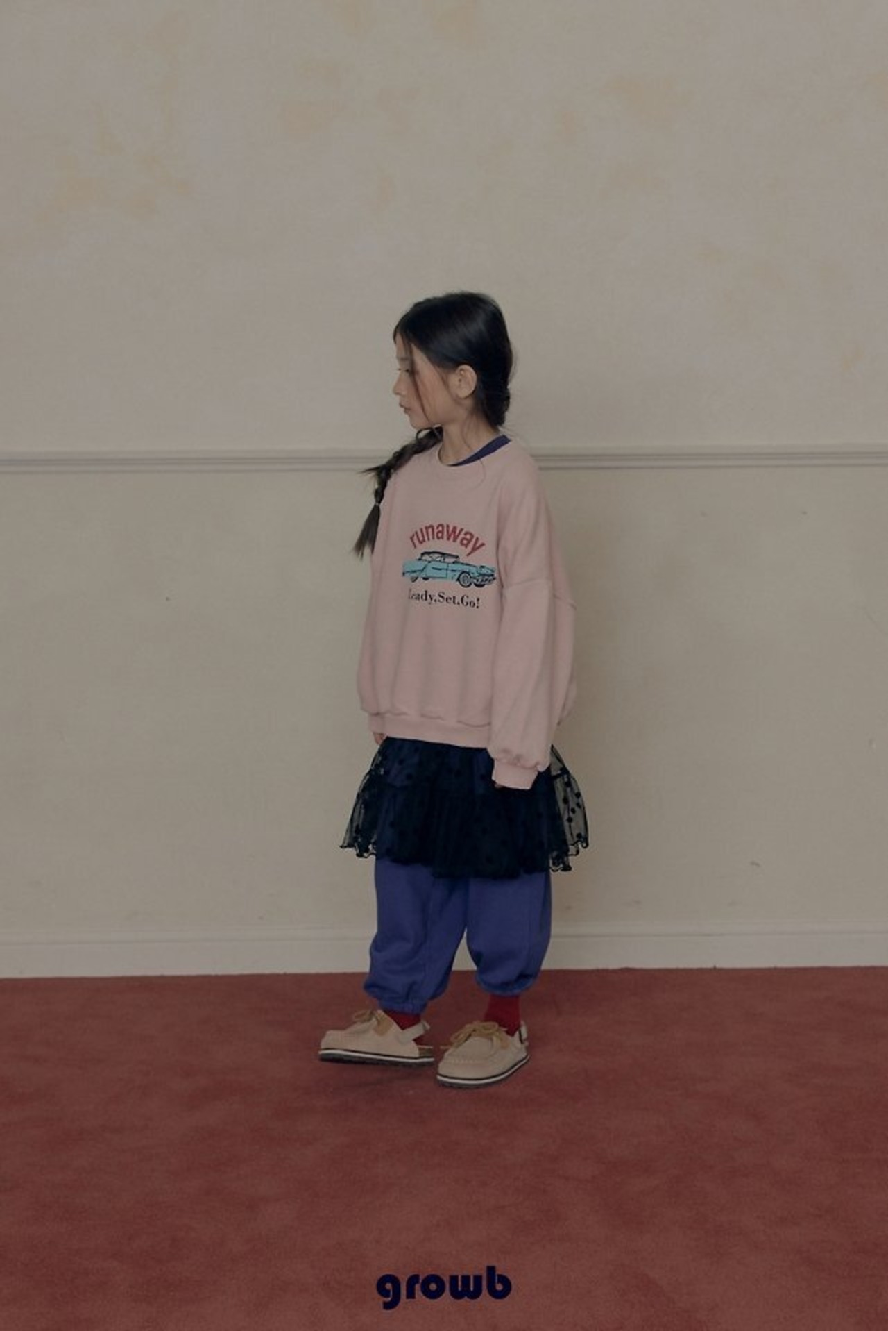韓国子供服 / growb / ボタン ジョガーパンツ / 秋服 *XS~JM*