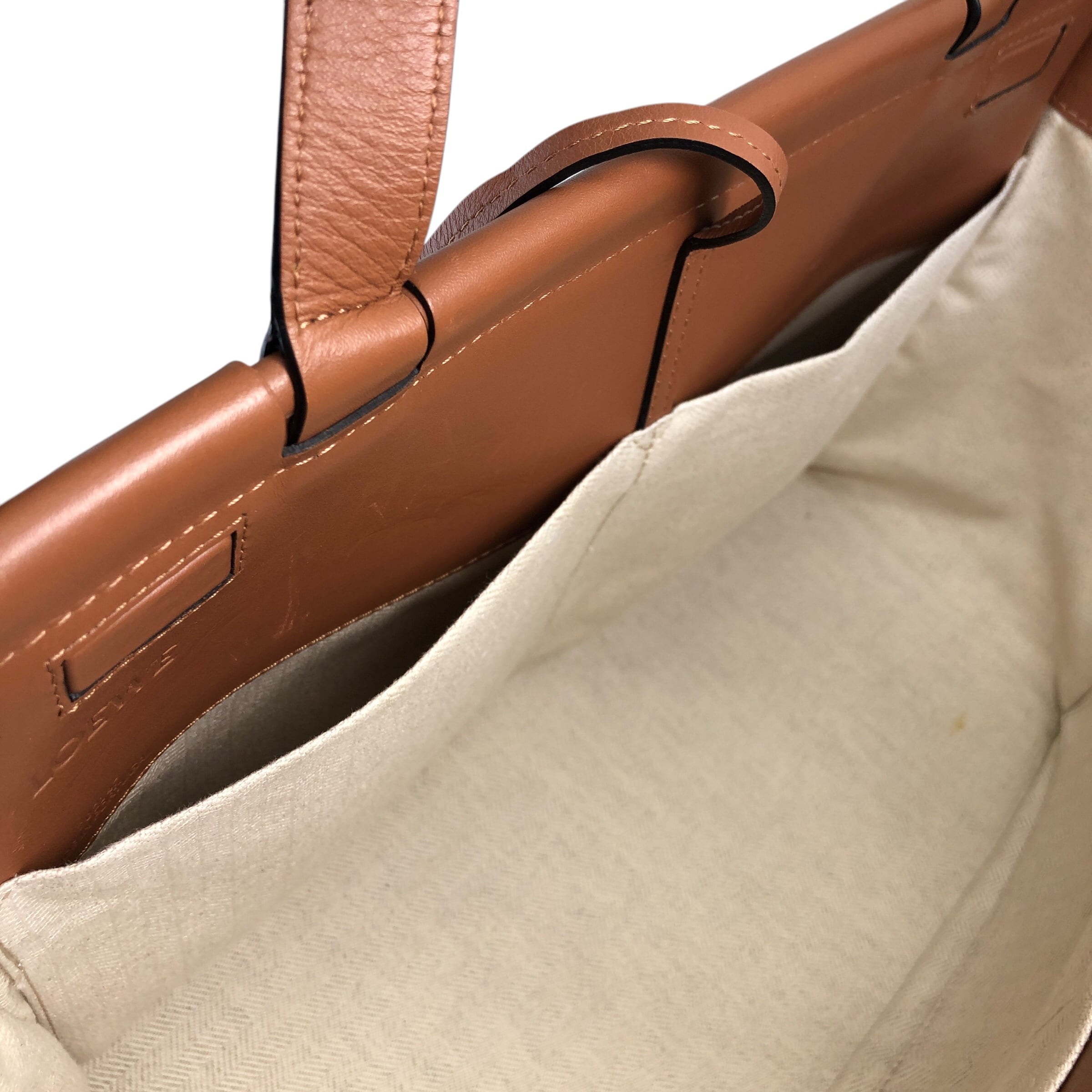 LOEWE ロエベ トートバッグ ベージュ ブラウン キャンバス CUSHION
