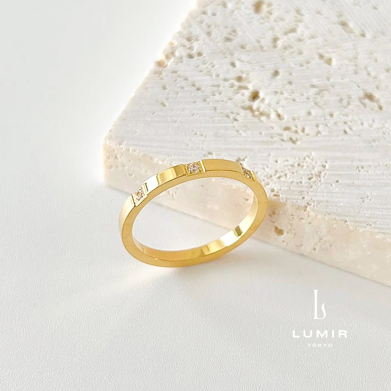 【数量限定アイテム】スクエアカットジルコニアバンドリング