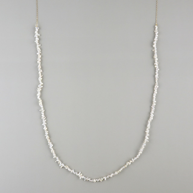 Akoya keshi pearl necklace　<white>