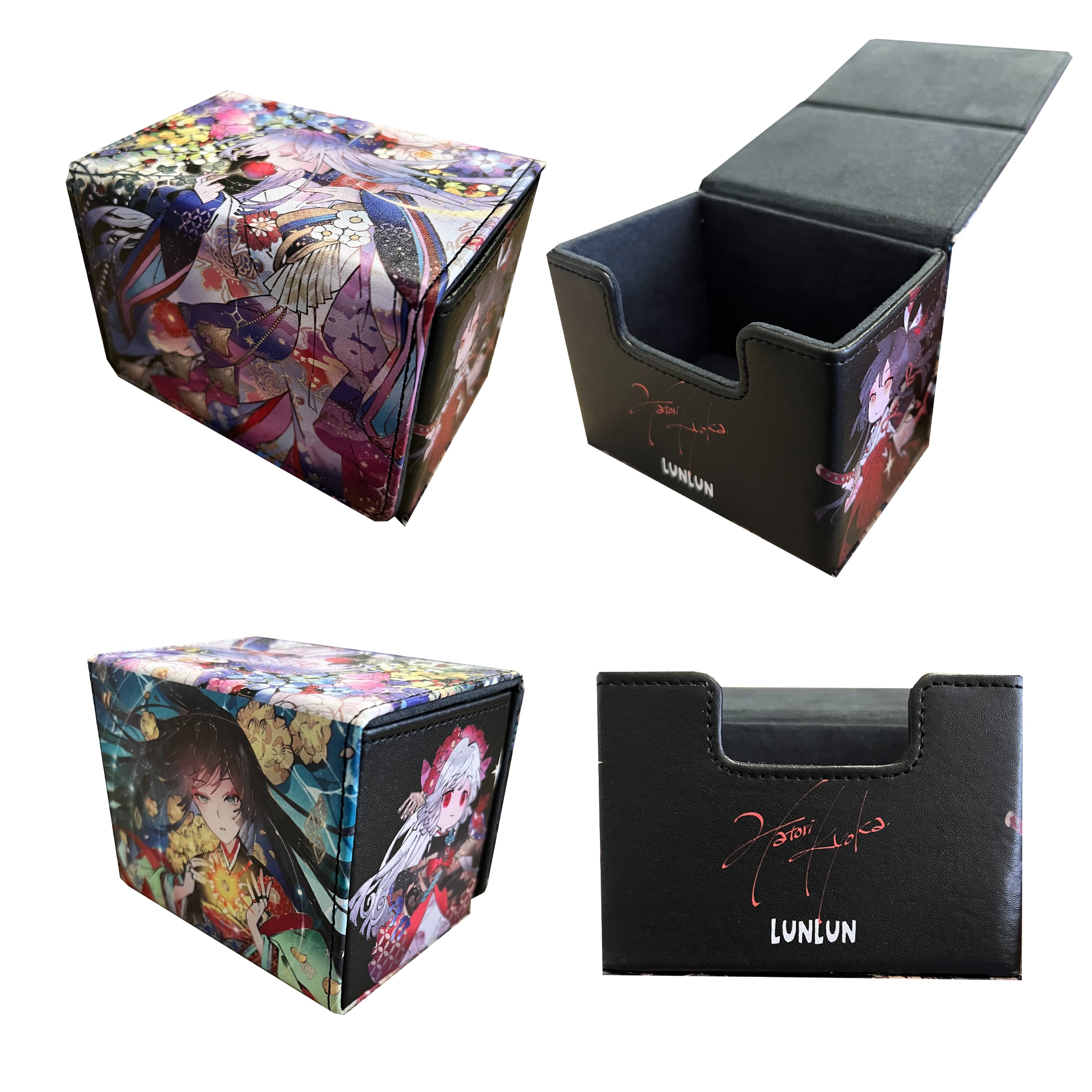 LUNLUN　スリーブ4つとデッキケースのセット 新商品】LUNLUNのカバーが取り外せる着せ替えデッキケースセット【S